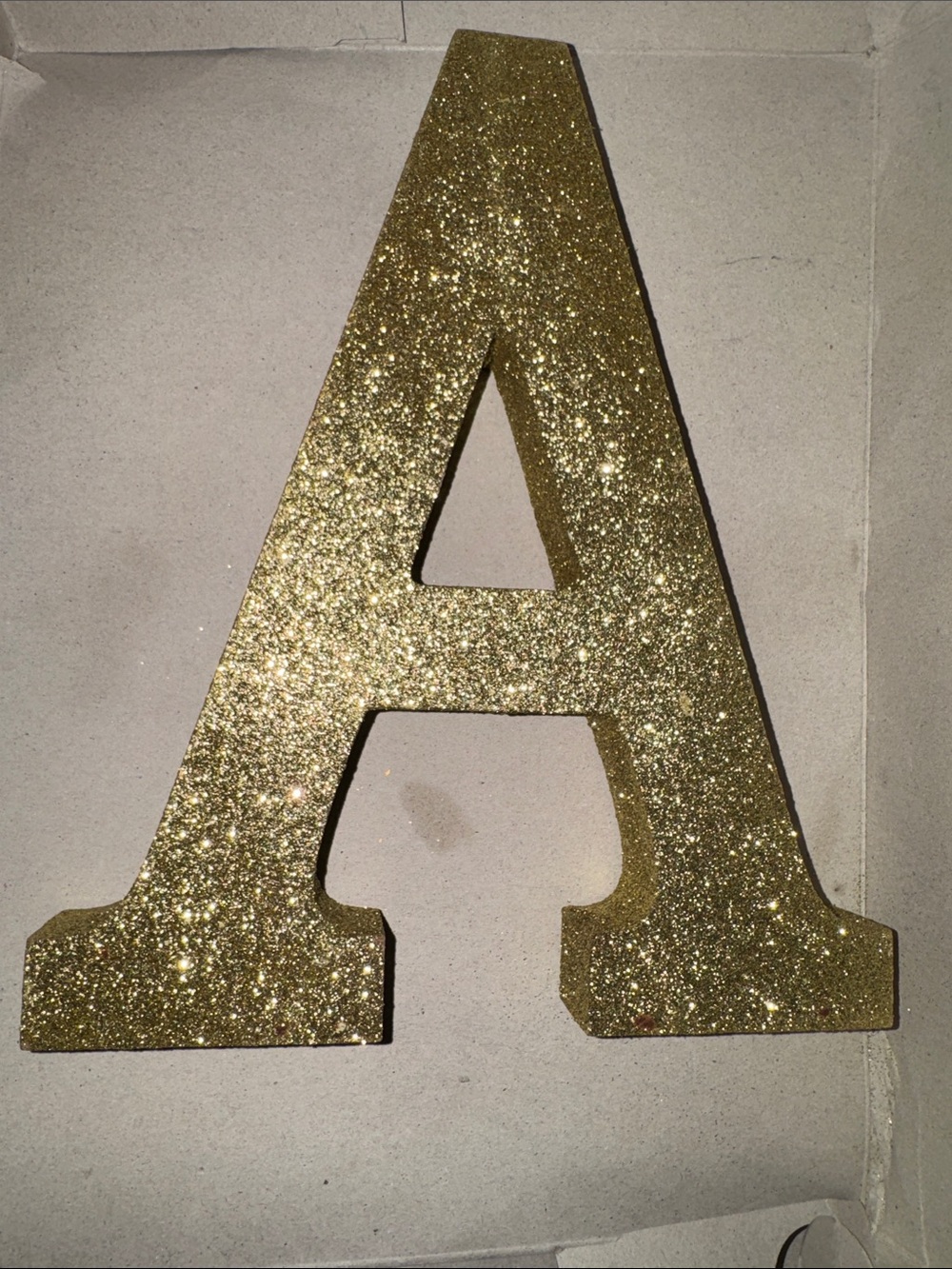 Gold Glitter Letter "A" Party Decoration - Unbranded